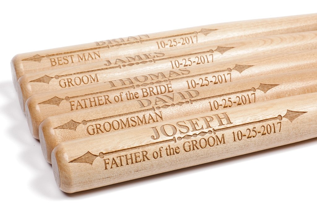 Personalized 18 Mini Baseball Bats for Groomsmen Gifts