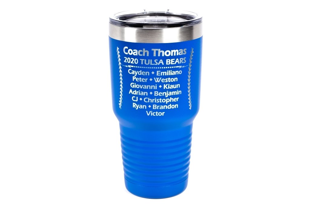 Baseball Coach - Little League Tumbler, Personalized Engraved Mug