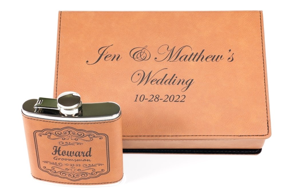 personalized leather gift box for wedding 