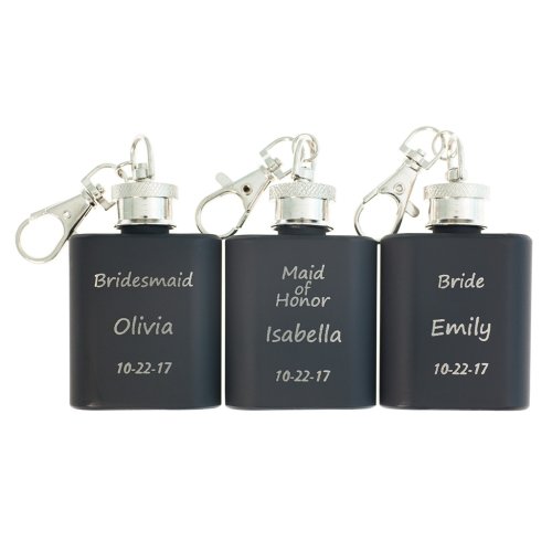 customized bridesmaid gifts black