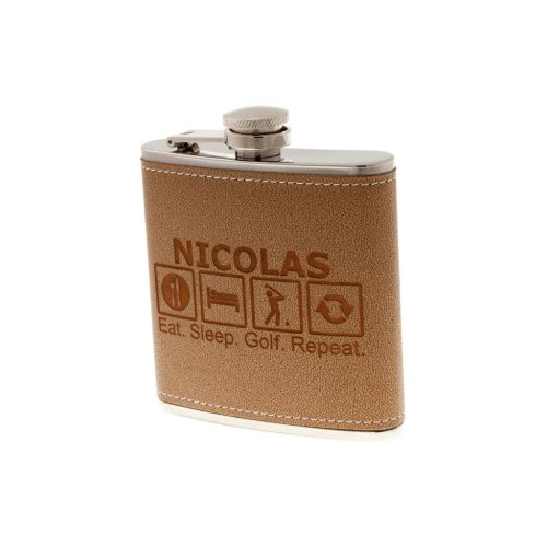 personalized golf flask