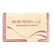 individual company logo engraved on front side of business card holder