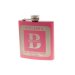 pink Monogram Gift Flask For Her