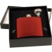 Funnel Gift Box with red personalized flask