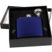 Funnel Gift Box with blue personalized flask