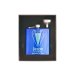 customized gift box with Funnel and blue Tuxedo Flask