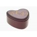 heart shaped solid hard wood box for wedding ring /jewelry