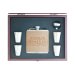 Deluxe Rosewood Gift Box with personalized Golf Flask
