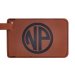 leather luggage tag personalized with your monogram