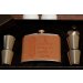 personalized golf flask box + funnel + shot glasses
